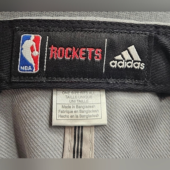 Houston Rockets Flat Brim Fitted Adidas Hat - Picture 6 of 7